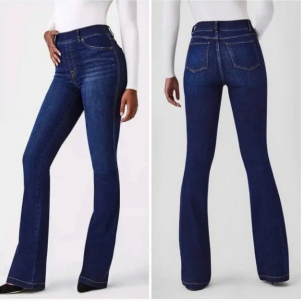 SPANX Dark Blue Bootcut Flare Jeans